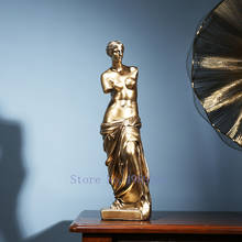 Retro Golden Resin Broken Arm Venus Figure Statue Sculpture Handicraft Furnishings Goddess Art Modern Home Decoration 2024 - buy cheap