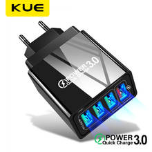 KUE EU/US штепсельная Вилка USB зарядное устройство Быстрая зарядка 3,0 адаптер для телефона для Huawei Mate 30 планшет портативное настенное мобильное зарядное устройство быстрое зарядное устройство 2024 - купить недорого