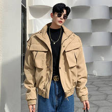 Men Thick Cotton Padded Motorcycle Jacket Loose Casual Vintage Short Bomber Jacket Male Streetwear Hip Hop Cargo Coat Outerwear 2024 - buy cheap