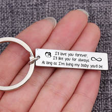 Valentine's Day Gift Personalized Keychain I'll Love You Forever I'll Like You For Always Stainless Steel Charm Jewely Bag Tag 2024 - buy cheap