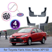 Protetor de para-lama para toyota yaris vios sedan xp150 2014 ~ 2019, revestimento de proteção contra respingos de lama para carro, acessórios de proteção para pára-choque 2015 2024 - compre barato