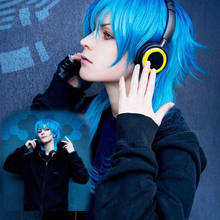 Dramatical Murder DMMD Seragaki Aoba Wig Ombre Blue Heat Resistant Synthetic Hair Cosplay Wigs + Wig Cap 2024 - buy cheap