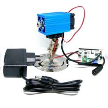 3350 4000mw High Power 445nm 450nm 4W Blue Laser Diode Module Focusable Dot Head w TTL Cooling Fan &  Power Adapter Locator12V 2024 - buy cheap