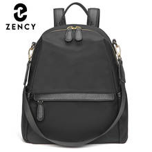Zency-mochila de nailon impermeable de gran capacidad para mujer, bolso escolar clásico a la moda para adolescentes, antirrobo que combina con todo 2024 - compra barato