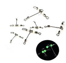 10PCS/Lot T Shape Fishing Snap Swivel  3 Way Barrel Ring Fishhook Lure Line Connector With Luminous Beads Fishing Accessory 2024 - buy cheap