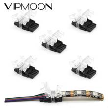 Fita de luz led colorida rgb, conector de 4 pinos 5050 10mm para à prova d'água ip65 de fio para uso