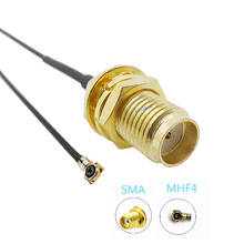 1 шт. 20 см IPX IPEX U.FL MHF4 к SMA Гнездовой разъем RF Pigtail соединительный кабель 0,81 мм для PCI WiFi карты беспроводной маршрутизатор 2024 - купить недорого