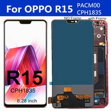 Для OPPO R15 ЖК-дисплей сенсорный экран дигитайзер ЖК сборка для OPPO R15 PACMOO CPH1835 LCD 2024 - купить недорого