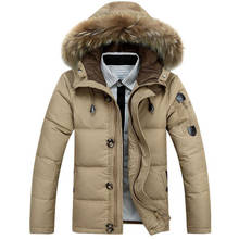 Зимние пуховые пальто для мужчин, ветрозащитная верхняя одежда с меховым воротником, теплая плотная куртка, ветровка с капюшоном, пальто 4XL, парка abrigo hombre 2024 - купить недорого