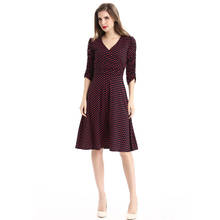 Sanderala Sexy Women Dot Dress Plue Size XXXL Party Summer V-Neck Empire Elegant Regular Sleeve Dresses 2024 - buy cheap