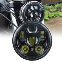 Faro LED con luz de estacionamiento para motocicleta, faro redondo h4 para Dyna Sportster softail iron car 5 5,75, 3/4 2024 - compra barato