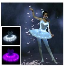 children Luminous dance dress woman professional ballet tutu skirt LED adult ballet costumes ballet tutu dress for kid 2024 - buy cheap