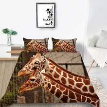 Giraffe Bedding Set King Size Lifelike Soft Fashionable Duvet Cover 3D Queen Twin Full Single Double Unique Design Bed Set 2024 - buy cheap