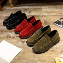 Shoes Fashion Creepers Platform Autumn Shoes Slip-on For Women Red Black Casual Shoes Women Loafers Flats For Woman Size 35-40 2024 - buy cheap