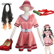Anime Demon Slayer Kamado Nezuko Cosplay Costumes Pink Dress Women's Clothing Accessories Full Set Halloween Carnival Party 2024 - buy cheap
