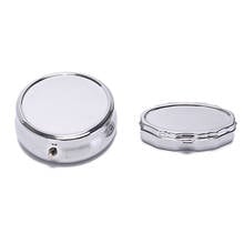 2/3 Grids Divide Storage Silver Tablet Holder Advantageous Container Small Medicine Case 1Pcs Metal Round Pill Box Hot 2024 - buy cheap