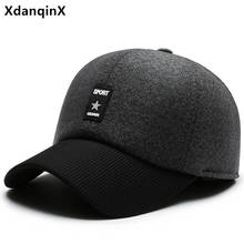 XdanqinX de invierno de los hombres sombrero grueso letra para gorras de béisbol gorra deportiva a la moda a prueba de viento cálido gorros con orejeras de tamaño ajustable sombrero de papá 2024 - compra barato