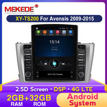 Mekede tesla tela android sistema 2g + 32g carro dvd estéreo multimídia para toyota avensis 2009-2015 rádio do carro gps navegação vídeo 2024 - compre barato