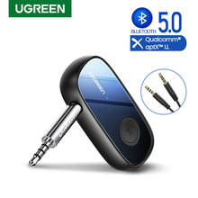 Ugreen-receptor de Audio con Bluetooth 5,0 para coche, adaptador inalámbrico con conector AUX de 3,5mm para PC, auriculares, transmisor de música aptX LL 2024 - compra barato