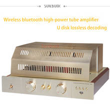 Мощный Bluetooth-USB-усилитель звука Sunbuck 200 + 200 Вт 2,0, ламповый цифровой усилитель звука hifi 6U1 6F2 5Z2P 2024 - купить недорого
