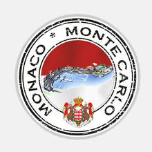 Pegatinas para coche de Monaco Monte Carlo, accesorios para coche, calcomanía de estilo, cubierta de vinilo, arañazos, impermeable, PVC, 13cm x 13cm 2024 - compra barato