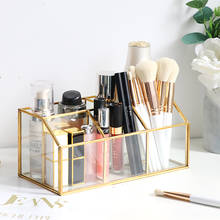 Glass Storage Box Desktop Cosmetics Jewelry Storage Box Transparent Finishing Storages Makeup Organizer For Household Products 2024 - buy cheap