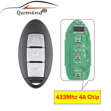 QWMEND-mando a distancia para coche, 3 botones para Nissan Pulsar Qashqai x-trail 2014, 2015, 2016, 2017, Chip 4A, 433,92 MHz 2024 - compra barato