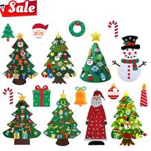Детская войлочная Рождественская елка, Рождественское украшение для дома, новогодние подарки 2021, рождественские украшения, Рождественская елка Санта-Клаус 2024 - купить недорого