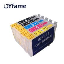 OYfame 5 шт. T0731 T0731 T0732 T0733 T0734 T0735 чернильные картриджи T0731 многоразовый картридж с чипом ARC для принтера C110 2023 - купить недорого
