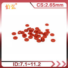 Junta tórica de silicona roja, VMQ CS2.65mm ID7.1/7,5/8/8.5/9/9.5/10/10.6/11.2mm, 10 unids/lote 2024 - compra barato