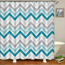 3d Stripe Geometry Shower Curtains Waterproof Bathroom Curtains Printing Home Decoration Polyeste Cloth Bath Screen 2024 - buy cheap