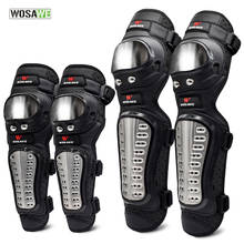 WOSAWE 4Pcs/Set  Elbow & Knee Pads Stainless Steel Body Protector Sports Motorcycle Motocross Protective Gear Guards Armor Kit 2024 - buy cheap