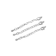 20pcs 50mm 70mm Silver Extended Extension Tail Chain Lobster Clasps Connector For DIY Bracelet Necklace Jewelry Findings Making 2024 - buy cheap