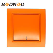 Настенный светильник Legrand Schneider Livolo, оранжевый выключатель с индикатором, 10 А, 250 В 2024 - купить недорого