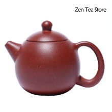 Bule de chá chá chinês 130ml, bule longo de areia roxa feito à mão dahongpao lama kung fu, conjunto de chá da cerimônia de aniversário 2024 - compre barato