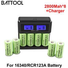 Battool 3.7V 2800mAh Lithium Li-ion For 16340 Battery CR123A Rechargeable Batteries 3.7V CR123 For Laser Pen Special Battery 2024 - buy cheap