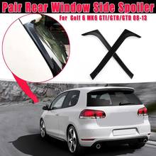 1 Pair Gloss Black Rear Window Side Spoiler Stickers Trim Cover for V-W Golf 6 MK6 GTI/GTR/GTD 2008 2009-2013 Canards Splitter 2024 - buy cheap