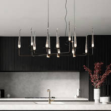 American luxury restaurant chandelier modern minimalist villa art light black atmosphere design lamps 2024 - buy cheap