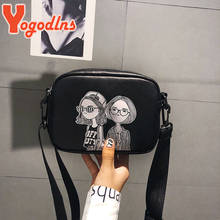 Yogodlns Cartoon Printing Shoulder Bag Women High Quality Small Square Bags Fashion Crossbody Bag Casual Messenger Handbag Bolsa 2024 - buy cheap