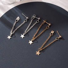 Vintage Gold Color Star Tassel Drop Earrings for Women Geometric Korean Statement Earring Fashion Jewelry 2021 Trend New Jewelry 2024 - buy cheap