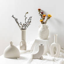 Скандинавская ваза, украшение для дома, вегетарианский керамический цветочный горшок, художественные вазы, украшения для дома, ТВ, рабочего стола, офиса 2024 - купить недорого