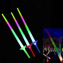 Retractable LED Light Flashing Glow Sticks Wands Toys For Party Wedding Concerts Light-Up Blinking Strobe Sticks Toys For Child 2024 - buy cheap