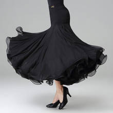 Ballroom Dance Skirts For Women Waltz Pettiskirt Black Skirt Flamenco Dress Spanish Bullfighting Clothes Performance Wear DN7583 2024 - buy cheap