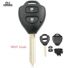2 Buttons Remote Key Shell Case Fob For Toyota Auris Corolla Verso Yaris TOY47 Uncut Blade 2024 - buy cheap