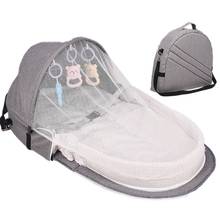 Cama plegable portátil para cuna de bebé, nido para viaje, bolsa de cama plegable con mosquitera, cesta de dormir infantil con juguetes 2024 - compra barato