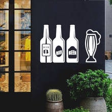 Beer Pub Alcohol Bar Mural Modern Decoration Wallpaper Vinyl Wall Decal Removable Wallpoof Wall Stickers CX203 2024 - buy cheap