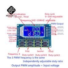 3,3-30 В постоянного тока 3 канала 3-канальный Регулируемый измеритель частоты PWM генератор сигналов ЖК-дисплей 1 Гц-150 кГц рабочий цикл 0 -100 2024 - купить недорого
