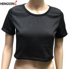Summer New Fashion Crop Tops Women Solid Color O-Neck Short Sleeve T-shirt Female Casual Slim Short Tees Tops Basic T-shirt 2024 - buy cheap