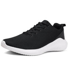 Moda masculino sapatos homem tênis luz laço-up malha respirável ao ar livre tênis de corrida resistente ao desgaste sapatos de fitness ginásio formadores 2024 - compre barato