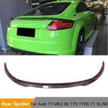 Rear Trunk Spoiler Wing Boot Lip for Audi TT MK3 Type 8S TTS TTRS TT SLINE Coupe 2-Door 2015 - 2017 Carbon Fiber / FRP 2024 - buy cheap